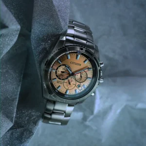 Alternative view of Citizen Chronograph Peach Dial Durable Men's Watch- AN8200-50X
