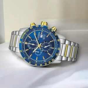 Alternative view of Citizen Chronograph Tachymeter Bezel Blue Dial Men's WAtch- AN3684-59L