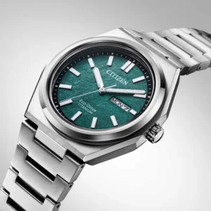 Alternative view of Citizen Zenshin Eco-Drive Super Titanium™ Green Dial Men’s Watch- AW0130-85X