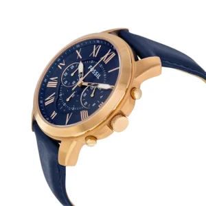 Alternative view of Fossil Grant Chronograph Navy Leather Men's Watch- FS4835