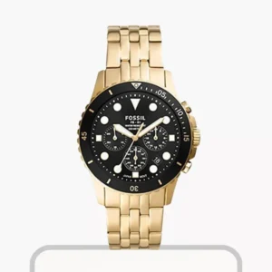 Fossil FB-01 Chronograph Gold-Tone Black Dial Men's Watch- FS5836