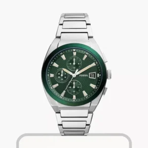 Fossil Everett Chronograph Green Dial Men’s Watch- FS5964
