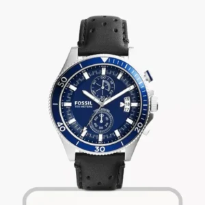 Fossil Wakefield Chronograph Black Leather Men’s Watch CH2945