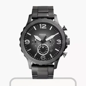 Fossil Nate Chronograph Quartz Smoke Dial Men's Watch- JR1437