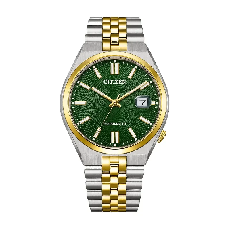 Citizen Tsuyosa Powermatic 60 Green Dial Two-tone Men’s Watch- NK0024-54X