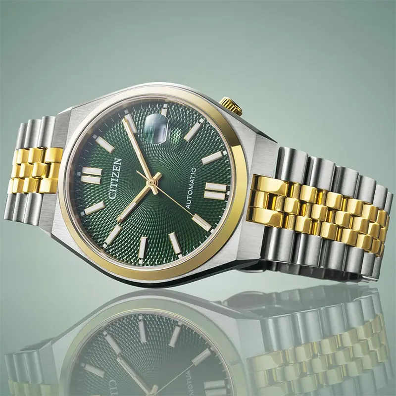 Citizen Tsuyosa Powermatic 60 Green Dial Two-tone Men’s Watch- NK0024-54X - Image 2
