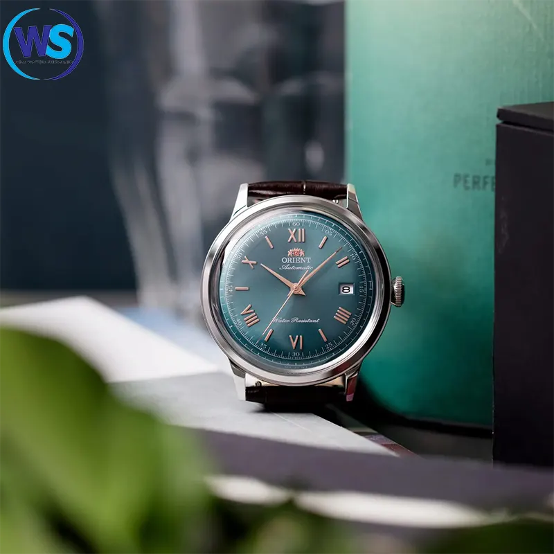 Orient Bambino Version II Automatic Green Dial Men's Watch- RA-AC0023E - Image 2