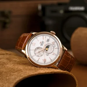 Alternative view of Orient Bambino Version 9 “Sun & Moon” Automatic Men's Watch- RA‑AK0801S