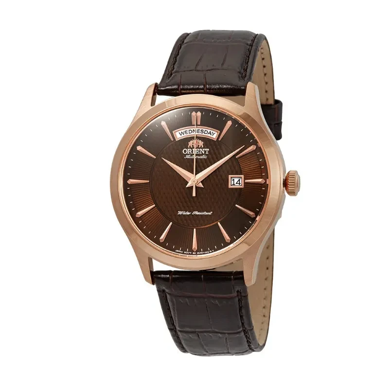 Orient Classic Day Date Brown Dial Automatic Men's Watch- FEV0V002TH