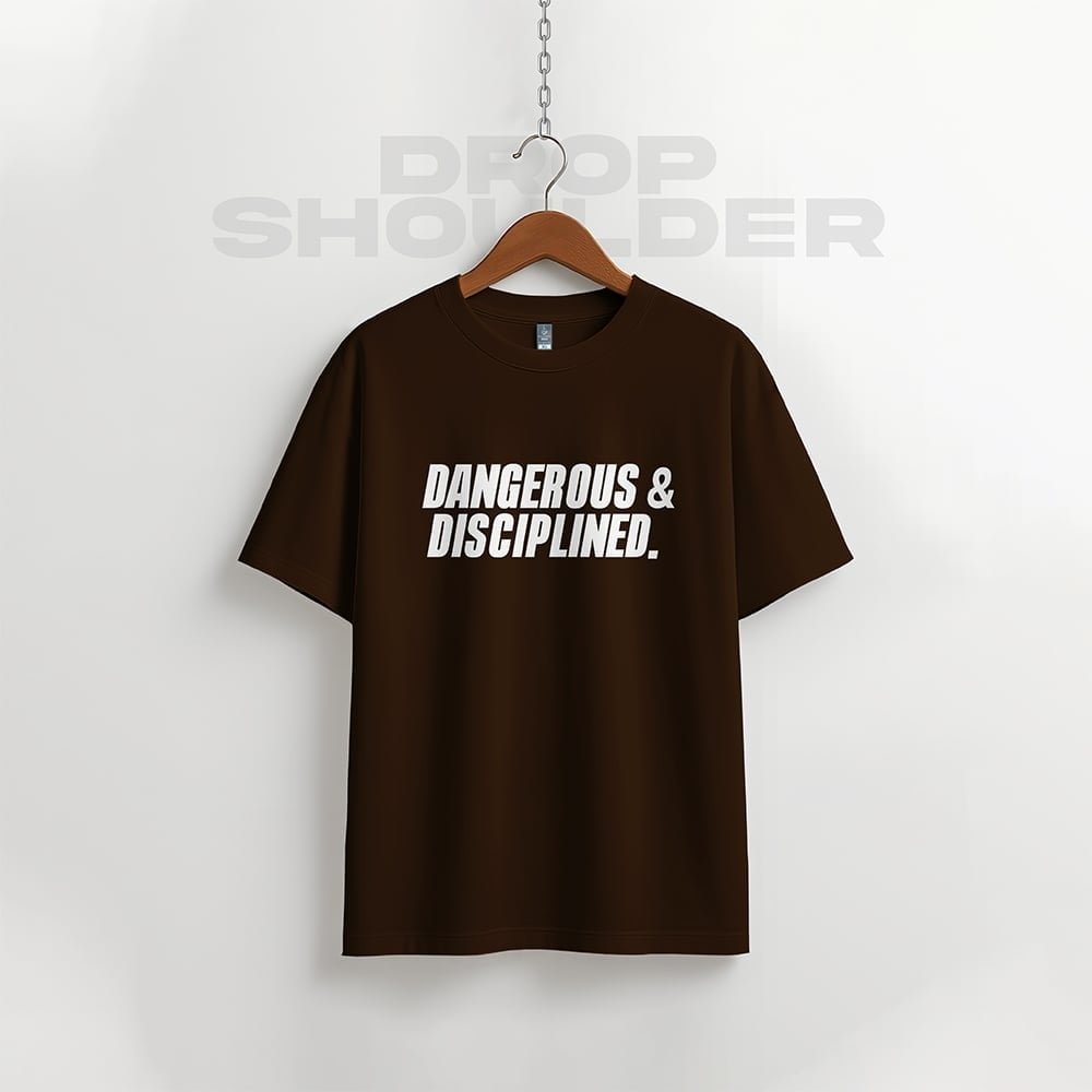 Waffle Drop Shoulder T-shirt - Desciplined In Stock